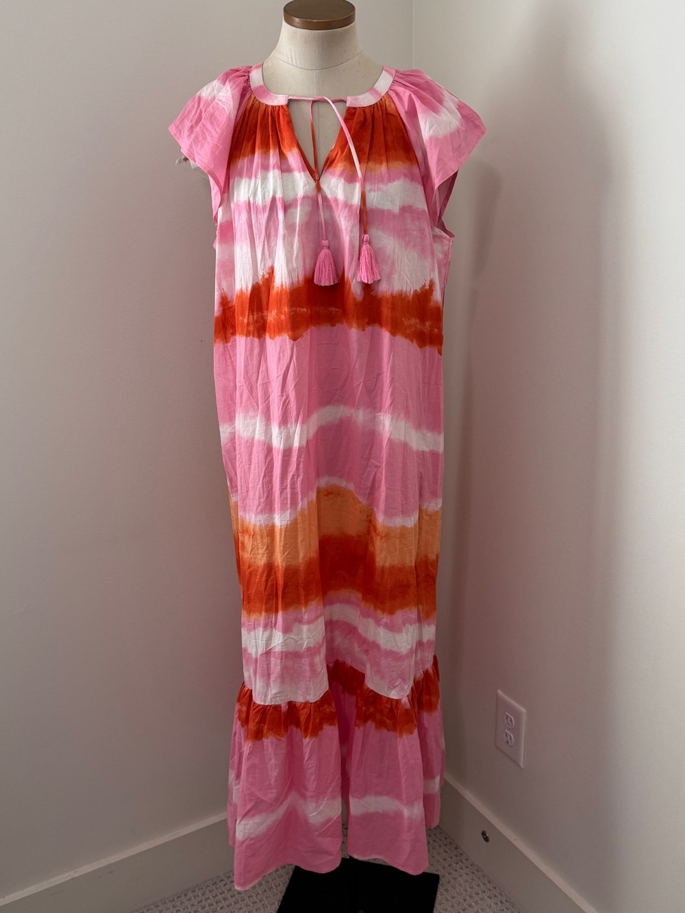 Gigio Large Tie Dye Maxi Dress ~ Lightweight Festival Boho Beach